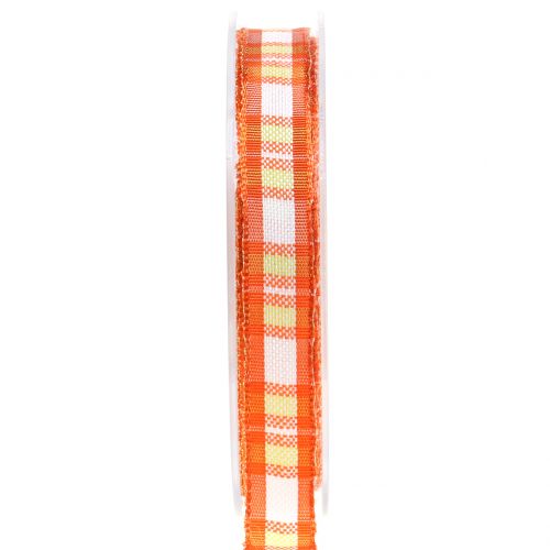 Floristik24 Dekorativ båndskontrol med orange orange 15mm L20m