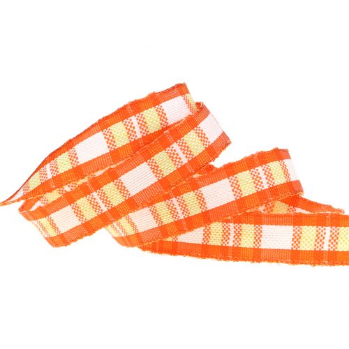 Floristik24 Dekorativ båndskontrol med orange orange 15mm L20m