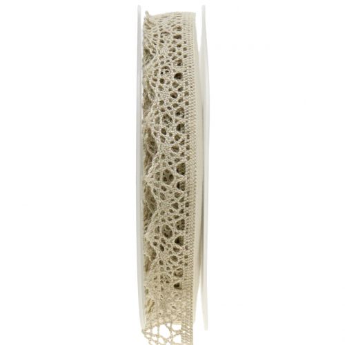 Artikel Pyntebånd blonde beige grå 22mm 20m