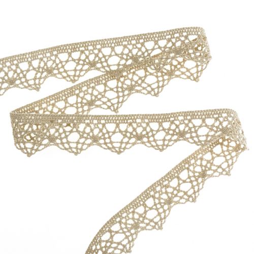 Artikel Pyntebånd blonde beige grå 22mm 20m