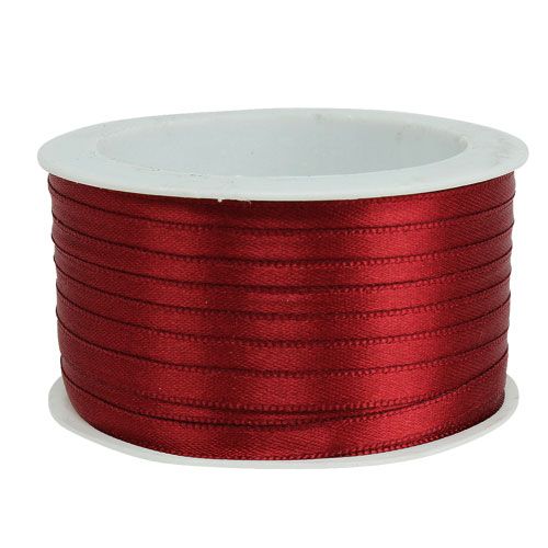 Artikel Satinbånd gavebånd Bordeaux dobbelt satin 6mm 50m