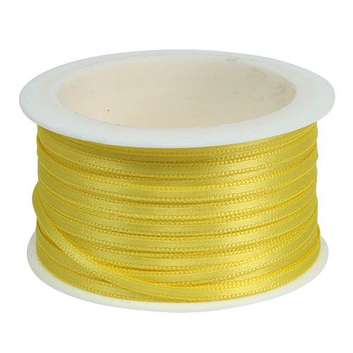 Artikel Dekorativt gavebånd gul taft 3mm x 50m