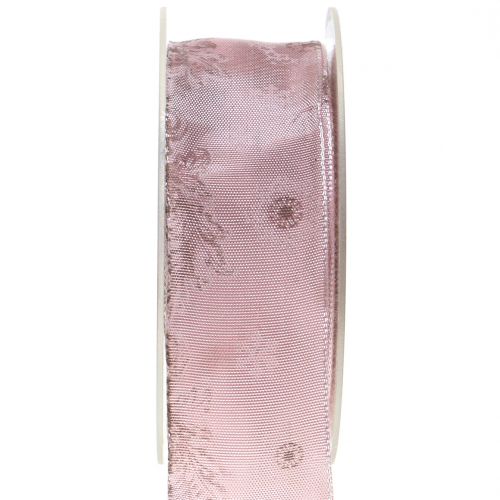 Floristik24 Dekorationsbånd med motiv pink 40mm 20m