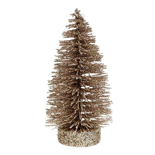 Floristik24 Dekorativt træ glitret lys guld H14cm 4 stk