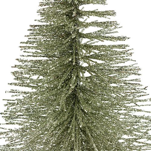 Artikel Dekorativt træ med glitter sølv 22 cm