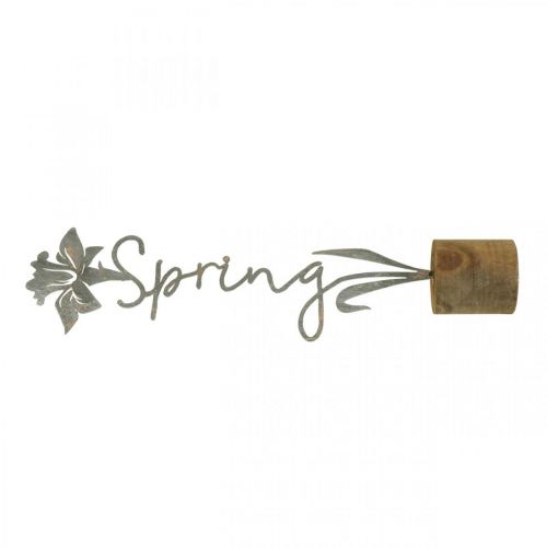 Floristik24 Metal dekorative blomster træ stativ bogstaver Spring 6x9,5x39,5cm