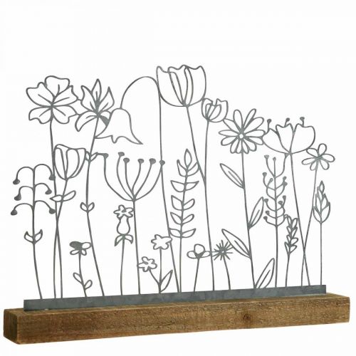 Floristik24 Display metal dekoration bord dekoration blomstereng 37×5×27,5cm