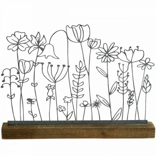 Floristik24 Display metal dekoration bord dekoration blomstereng 37×5×27,5cm