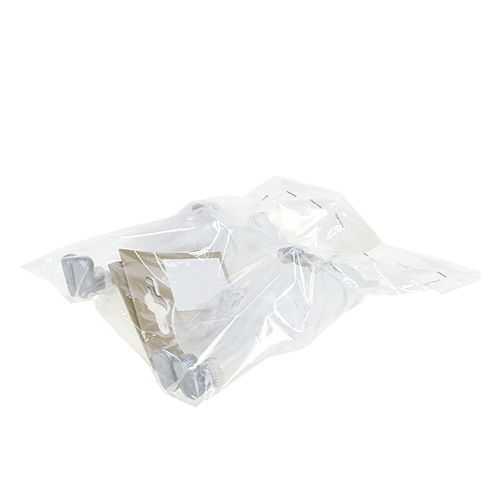 Floristik24 Dekorativ figurbjørn med fjer hvid 12cm 2stk