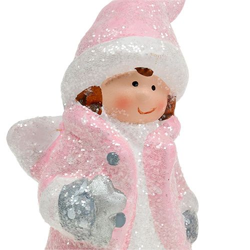 Floristik24 Dekorativ figur engel-pige lyserosa 11 cm 2stk