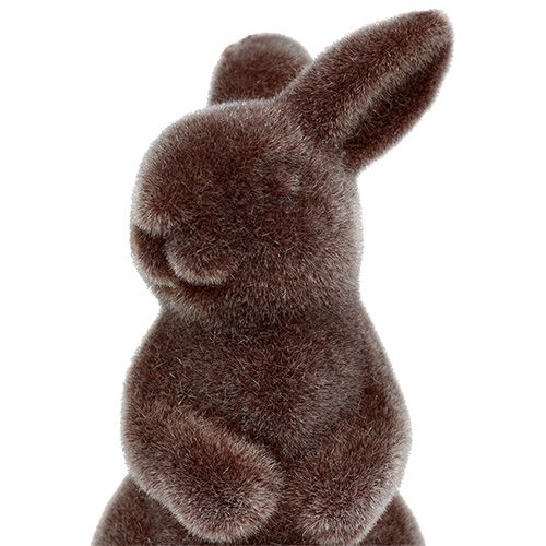 Floristik24 Dekorativ figur kanin strømmet 7 cm brun 1 stk