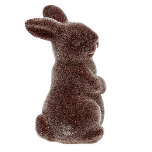 Floristik24 Dekorativ figur kanin strømmet 7 cm brun 1 stk
