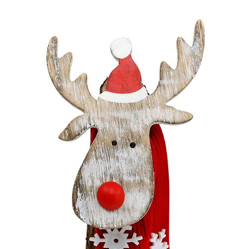 Floristik24 Deco figur træ elg med tørklæde 30 cm 2stk