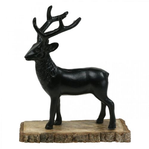Artikel Deco Hjort Deco Rensdyr Metal Træ Sort H25cm