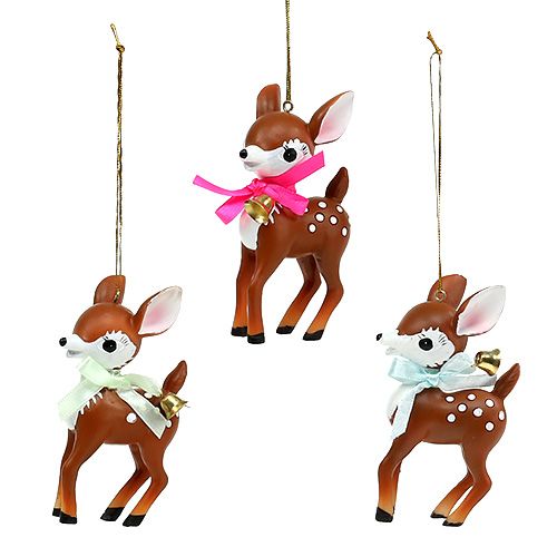 Floristik24 Deco figur Bambi 10 cm assorteret 3st