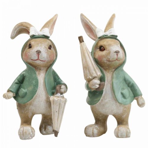 Floristik24 Deco figurer deco kanin med paraply H10,5cm 4stk