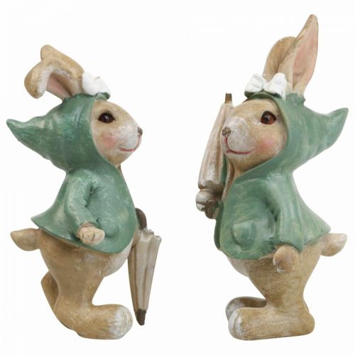 Floristik24 Deco figurer deco kanin med paraply H10,5cm 4stk