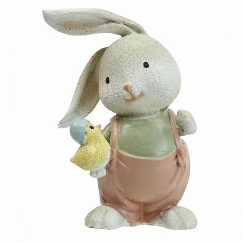 Floristik24 Deco figurer deco kanin kanin børn med kyllinger H11cm 2stk
