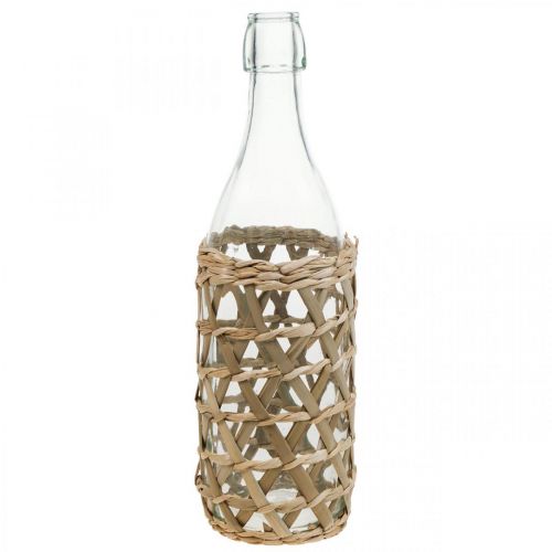 Artikel Deco flaske glas glasflaske dekoration flettet Ø9,5cm H31cm