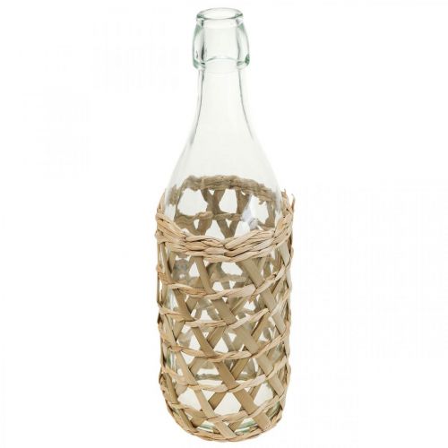 Artikel Deco flaske glas glasflaske dekoration flettet Ø9,5cm H31cm