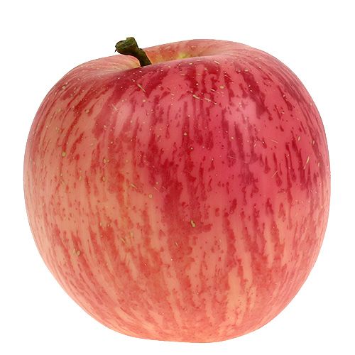 Floristik24 Dekorative frugter dekorative æble rød-orange Ø9cm 4stk