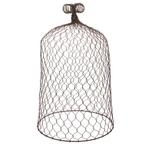 Dekorativ metalklokke, klatrehjælp, trådhætte, brun, rustfinish, H50/41cm Ø30/25cm, sæt med 2 | Floristik24.dk