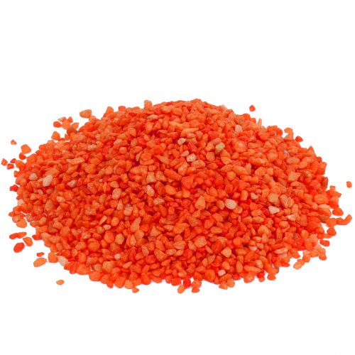 Floristik24 Dekorative granulat orange dekorative sten 2mm - 3mm 2kg