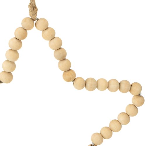 Artikel Dekorative juletræperler hjertestjernetræ H16cm 3 stk