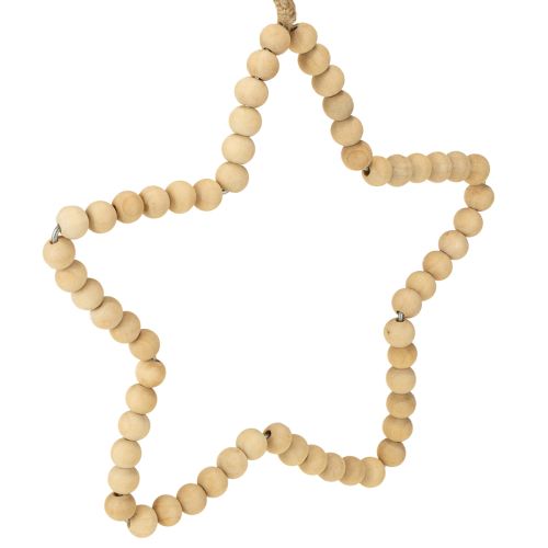 Artikel Dekorative juletræperler hjertestjernetræ H16cm 3 stk