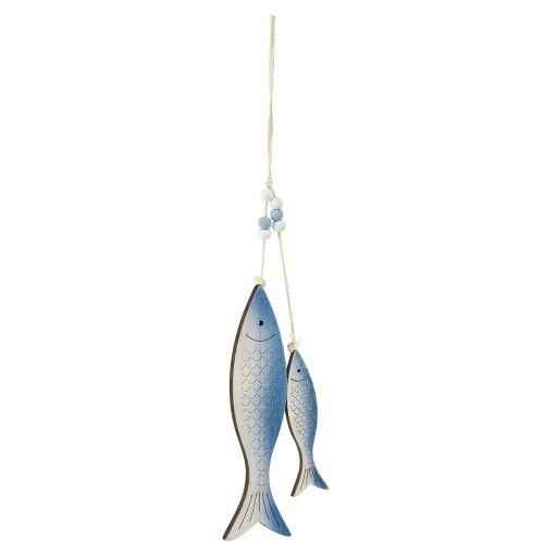 Dekorativ bøjle fisk blå hvid skæl 11,5/20 cm sæt af 2