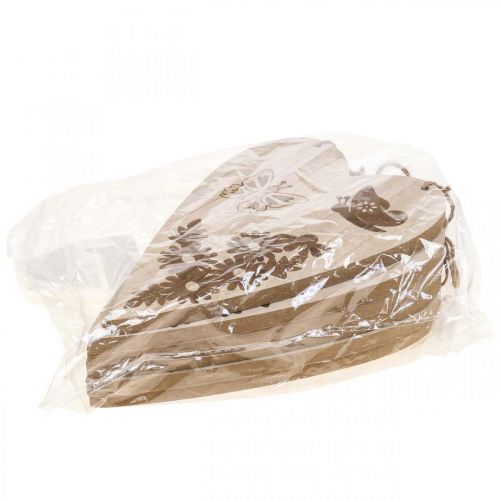 Artikel Deco bøjle træ deco hjerte sommerfugl deco 13,5x20cm 6 stk