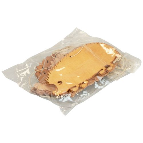 Floristik24 Dekorativ bøjle træ pindsvin dekoration brun naturlig orange 12x10cm 12 stk.