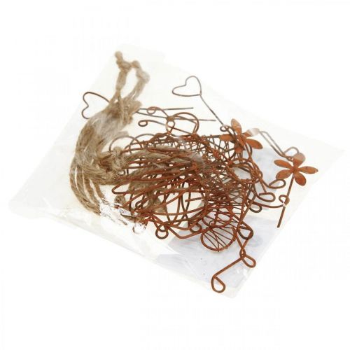 Floristik24 Deco bøjle metal bier deco bøjle rust 9x6,5cm 6 stk