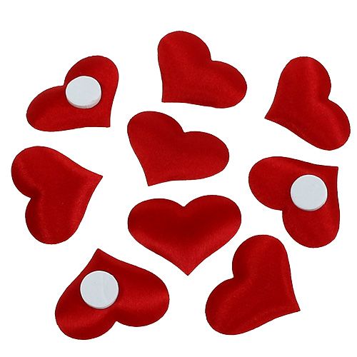 Dekorative hjerter røde 27mm x 32mm 100p