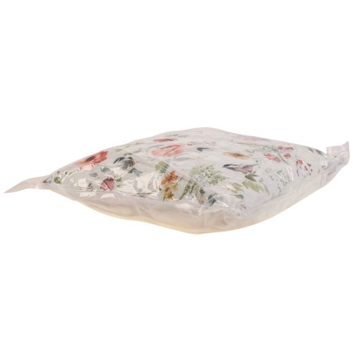 Floristik24 Pyntepude sommerpyntepude med blomster/fugle 37x37cm