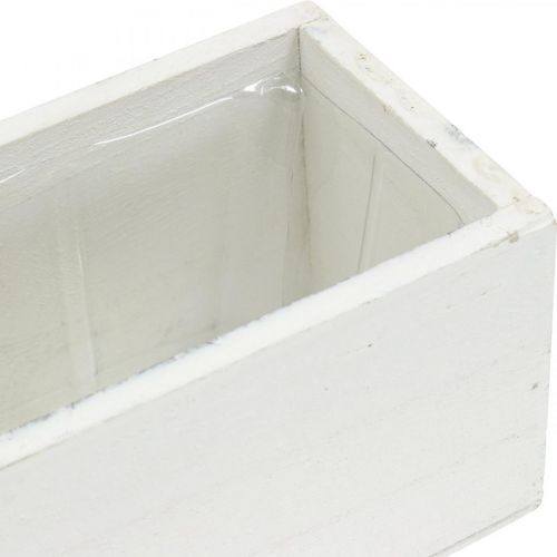 Artikel Dekorationsboks til plantning, plantemaskine, plantemaskine, trædekoration L32cm