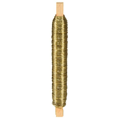 Artikel Dekorativ emalje tråd indpakning tråd guld 0,50 mm 50 m 100 g
