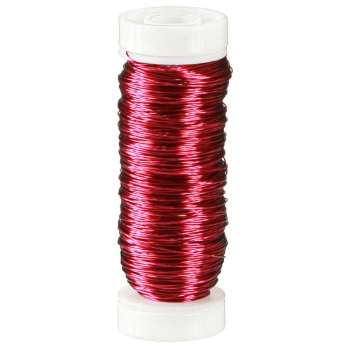 Artikel Dekorativ emaljeret tråd Ø0,30mm 30g/50m pink