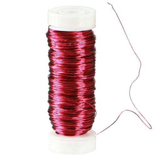 Artikel Dekorativ emaljeret tråd Ø0,30mm 30g/50m pink