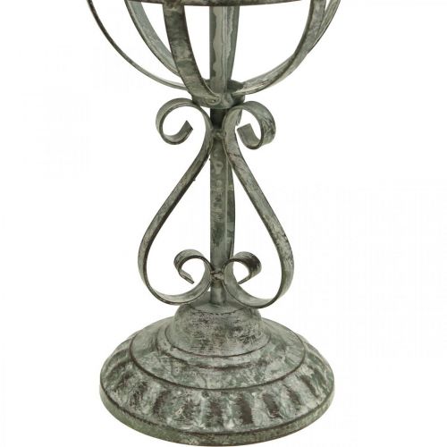 Floristik24 Dekorationsobjekt, kranseholder, metaldekoration grå, brun, hvid shabby chic H62,5cm Ø16cm
