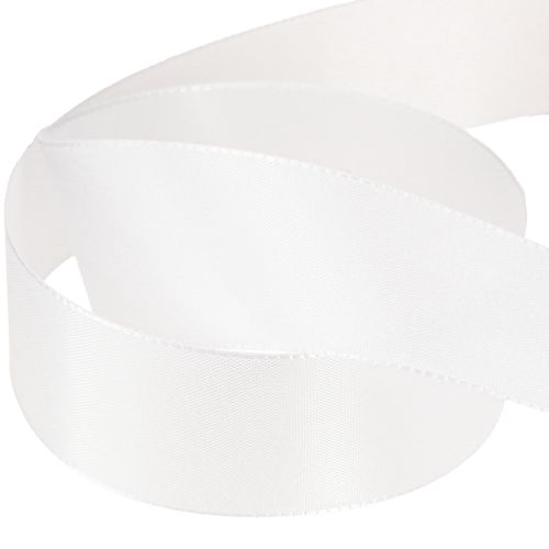 Artikel Dekorationsbånd gavebånd hvid polyester 40mm 50m