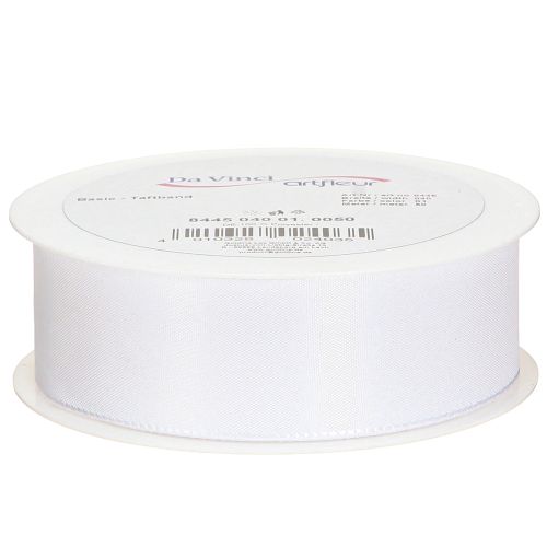 Artikel Dekorationsbånd gavebånd hvid polyester 40mm 50m