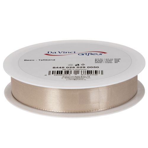 Dekorativt bånd satin beige