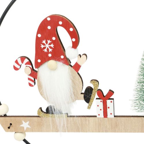 Artikel Dekorativ ring metal nisse dekorativ bøjle Jul Ø21,5cm 2 stk