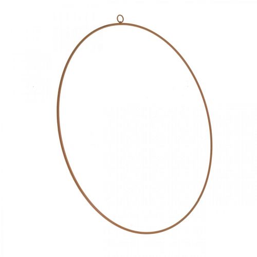 Artikel Dekorationsring metal, metalring til ophængning, dekorativ ring patina Ø28cm 4 stk