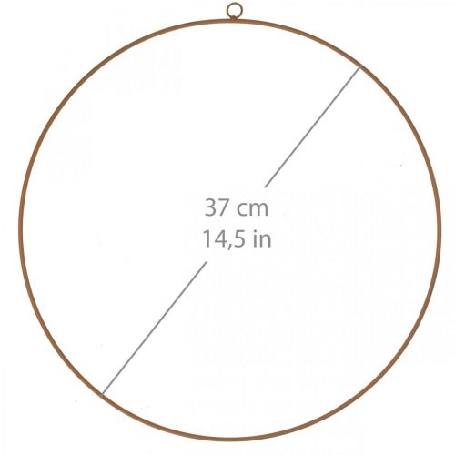 Floristik24 Dekorativ bøjle, metalring, dekorationsring til ophængning af patina Ø37cm 3 stk