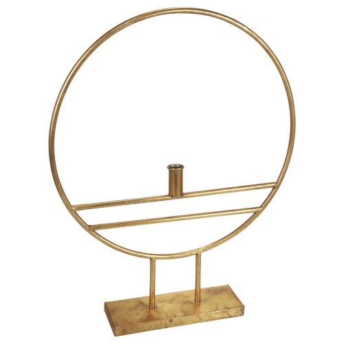 Artikel Dekorativ ring med fod lysestage metal dekoration guld Ø44,5cm