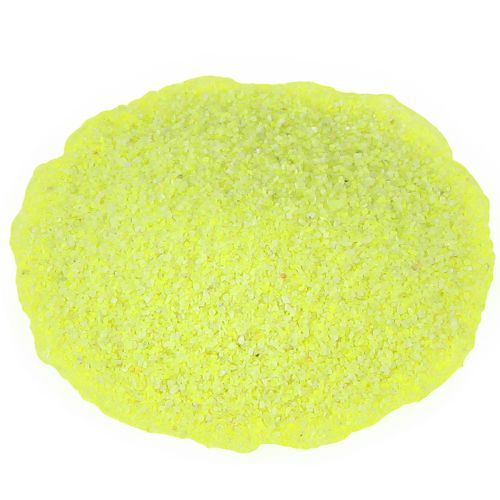 Dekorationssand gul neonfarvet sand 0,5 mm sand neon gul 1 kg