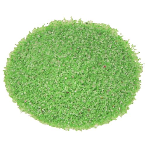Dekorationssand grønt neonsandfarvet sand 0,5 mm neongrønt 1 kg