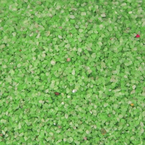 Artikel Dekorationssand grønt neonsandfarvet sand 0,5 mm neongrønt 1 kg
